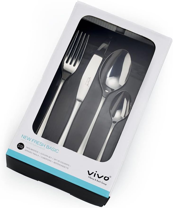 Vivo - Villeroy & Boch Group - New Fresh Basic | Tafelbesteck, 24 tlg. | Für 6 Personen | Edelstahl