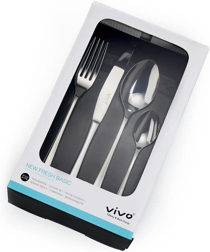 Vivo - Villeroy & Boch Group - New Fresh Basic | Tafelbesteck, 24 tlg. | Für 6 Personen | Edelstahl