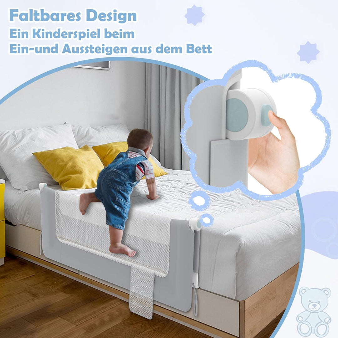 Rausfallschutz Bett Bettgitter Klappbar Kinderbettgitter Rausfallschutz Kinderbett Bettschutzgitter