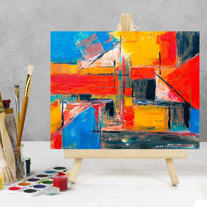 BELLE VOUS Tisch Staffelei Holz Bildhalterung Ständer (4er Pack) - 30 cm - Kleine Natur-Kiefer Dreib