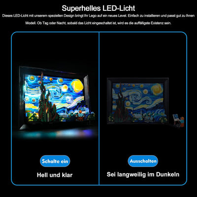 Led Licht Set für Lego Starry Night Sammelbausatz (Lego-Modell Nicht enthalten), Fernbedienung DIY B