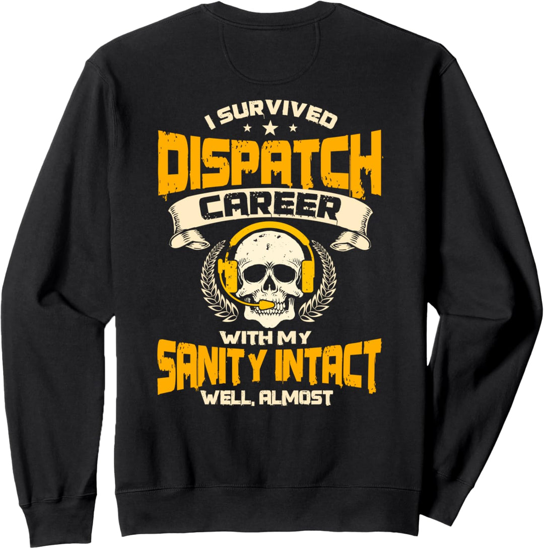 Retired Dispatcher 911 Bild auf der Rückseite der Kleidung Sweatshirt