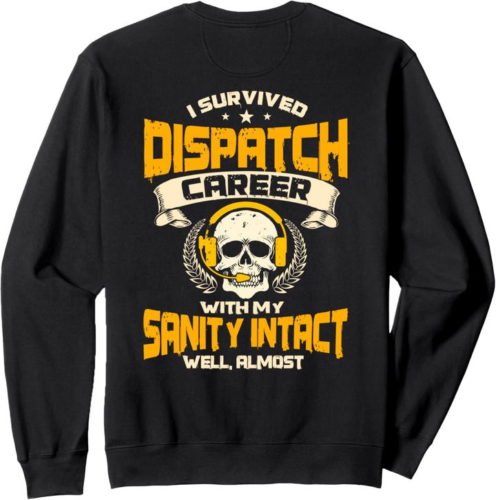 Retired Dispatcher 911 Bild auf der Rückseite der Kleidung Sweatshirt