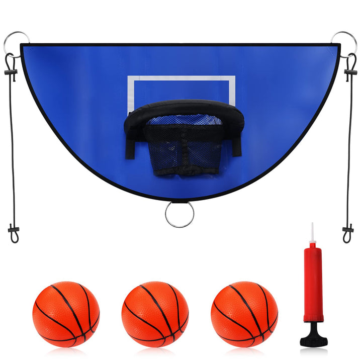 Trampolin Basketballkorb, Abreissrand zum Eintauchen TrampolinBasketballaufsatz mit Mini Basketbälle