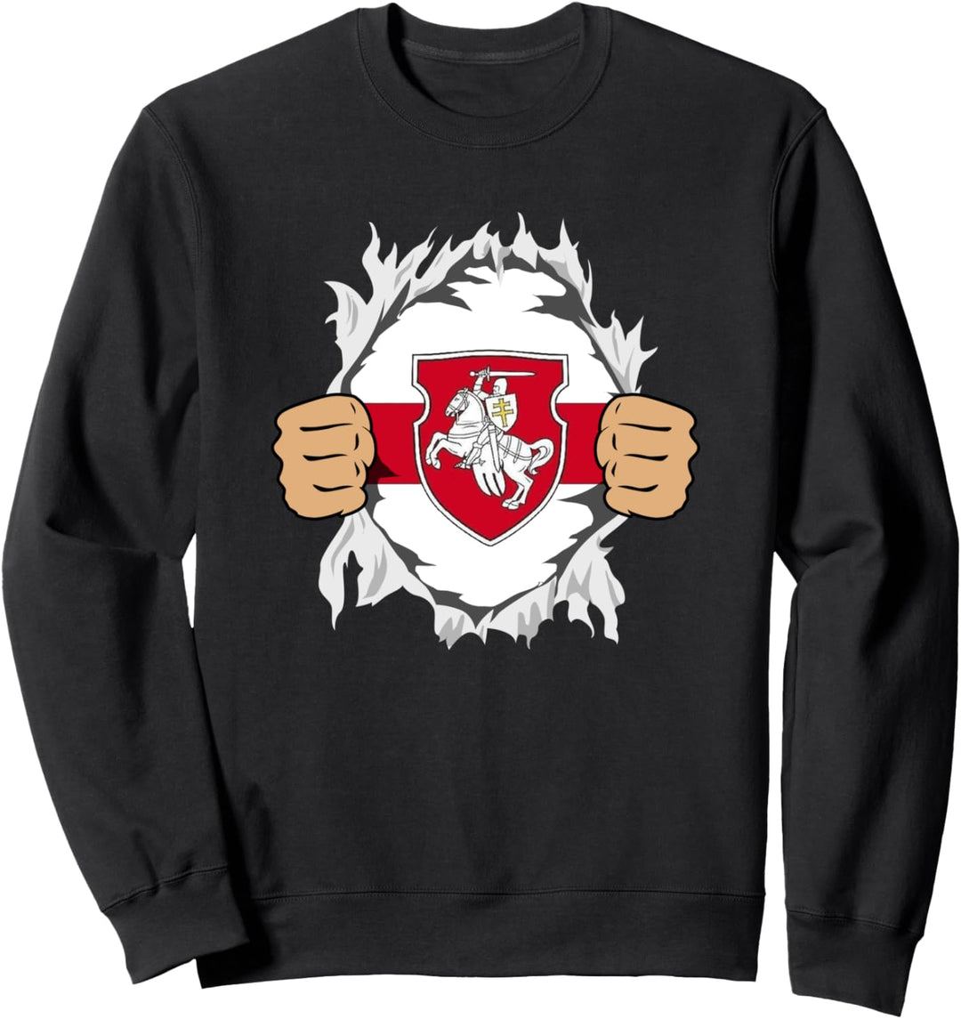 Belarus Flagge Weissrussland Wurzeln Geschenk Sweatshirt