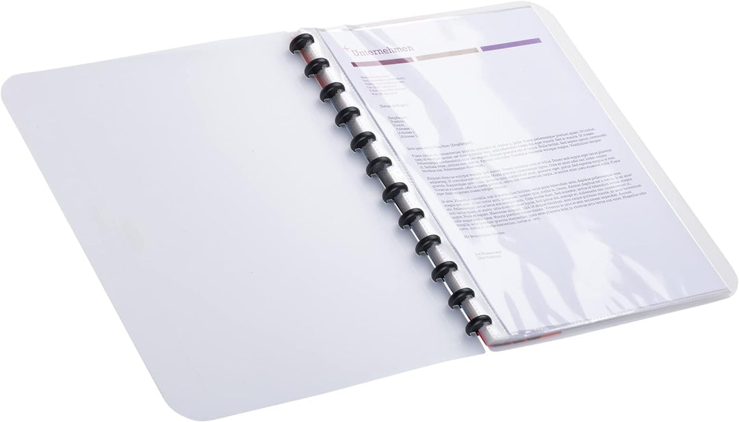 Oxford Ring-Mappe A4, manageMe, Sichtbuch mit 25 Hüllen, farblos, 5er Pack farblos 5er Pack Single,