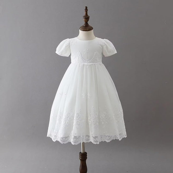 Baby Girl Taufkleid Lang Segenskleider Weiss Formale Brautkleider Besondere Anlässe Kleid für Neugeb