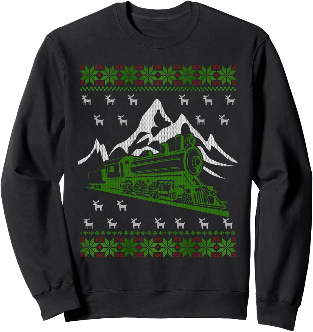 Züge Weihnachten Ugly Christmas Geschenk für Eisenbahner Sweatshirt