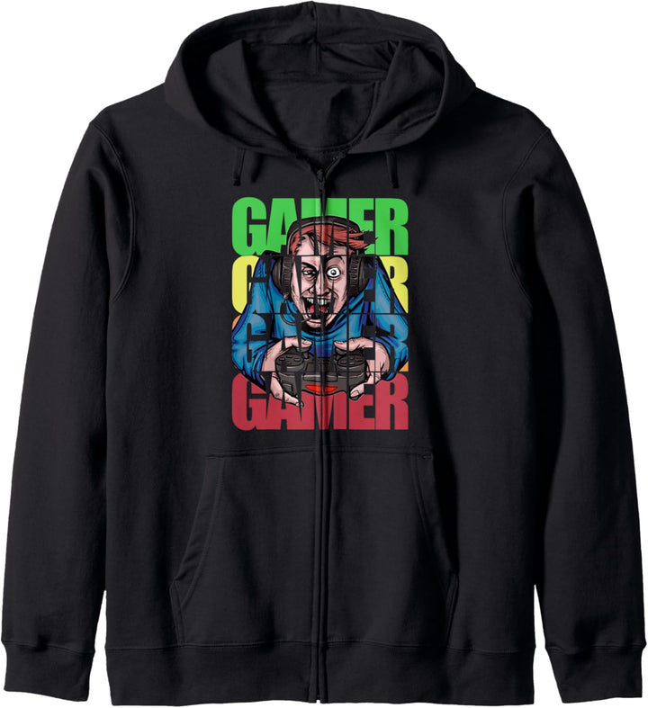 Gamer Gamerin Zocken Konsole Video Game Spieler Zockerin Kapuzenjacke