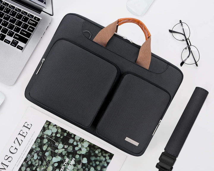 Lacdo wasserabweisende Laptop-Hülle Tasche 15 Zoll Neu MacBook Air Schwarz, 15 Zoll Neu MacBook Air