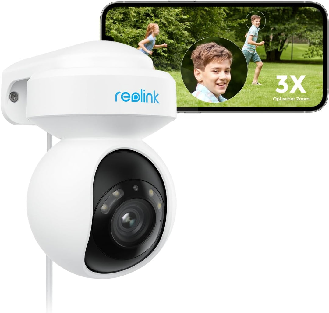 Reolink 5MP PTZ Überwachungskamera Aussen, 3X Optischer Zoom, 2,4/5GHz WLAN Kamera Outdoor mit Perso