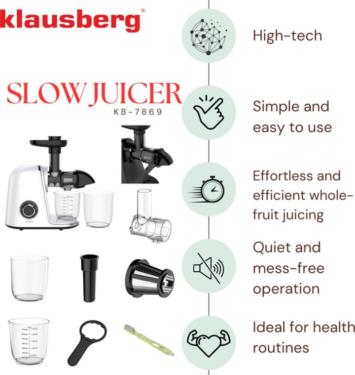 Klausberg Slow Juicer, 700ml, 150W