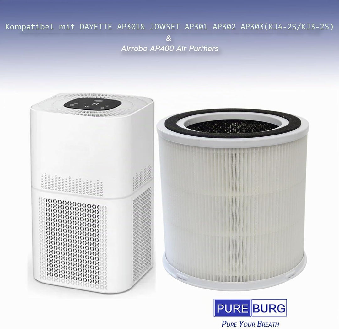 PUREBURG ErsatzFilter kompatibel mit FRESHDEW AP301 AP302 & Dayette AP301 & JOWSET AP301 AP302 AP303