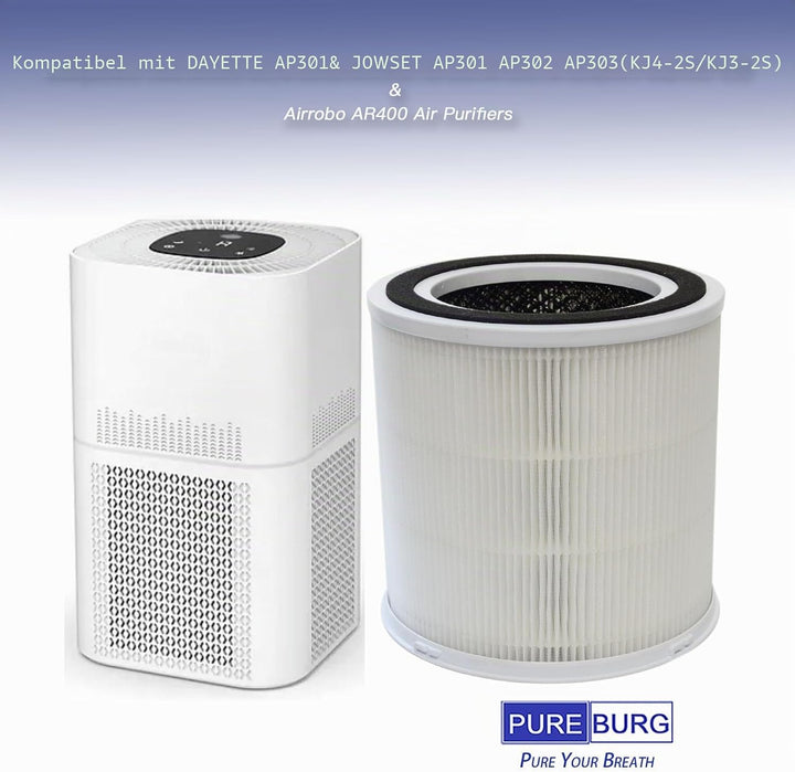 PUREBURG ErsatzFilter kompatibel mit FRESHDEW AP301 AP302 & Dayette AP301 & JOWSET AP301 AP302 AP303