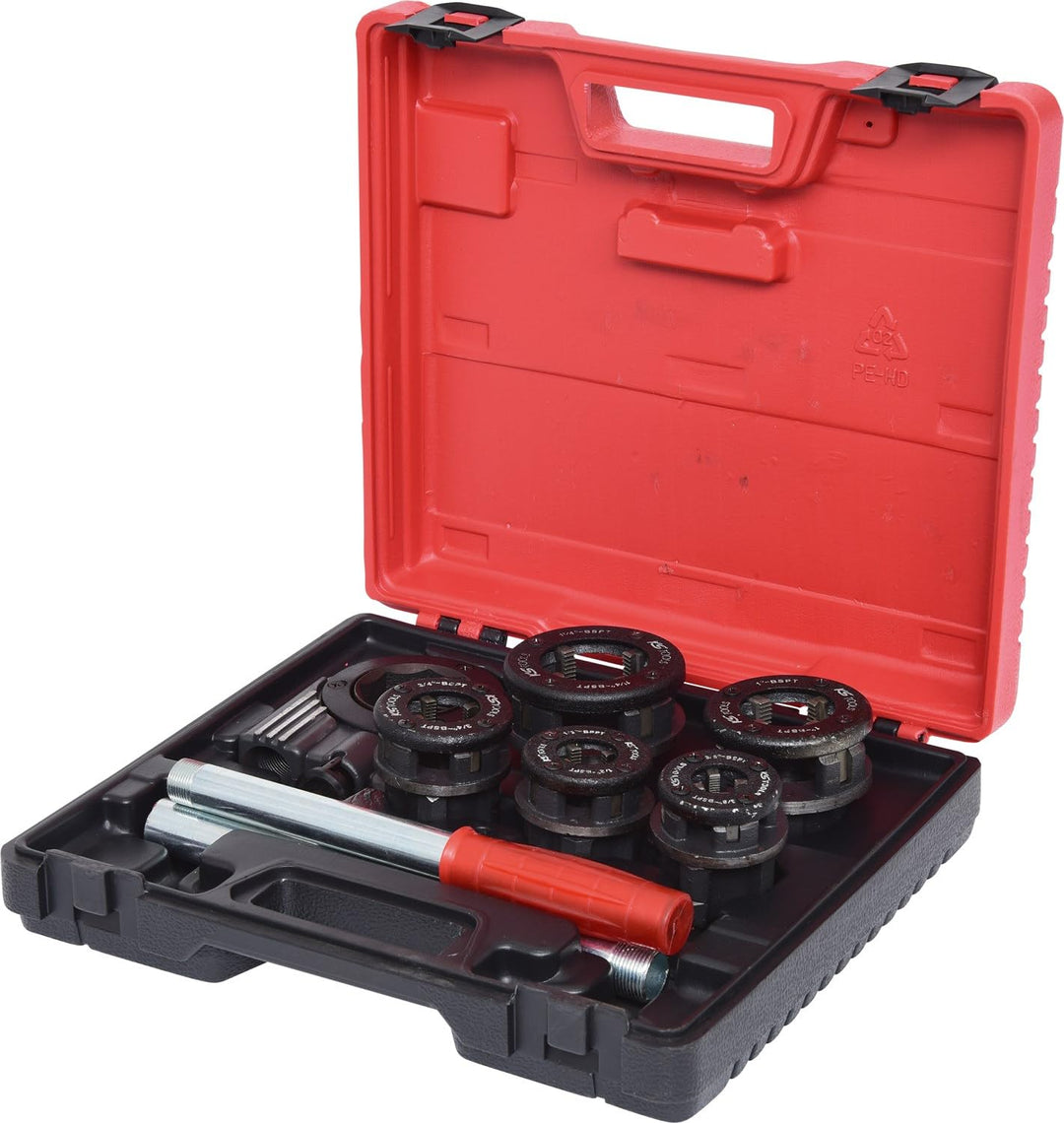 KS Tools 903.3300 Gewinde-Schneidkluppen-Satz 3/8"-1.1/4", 8-tlg