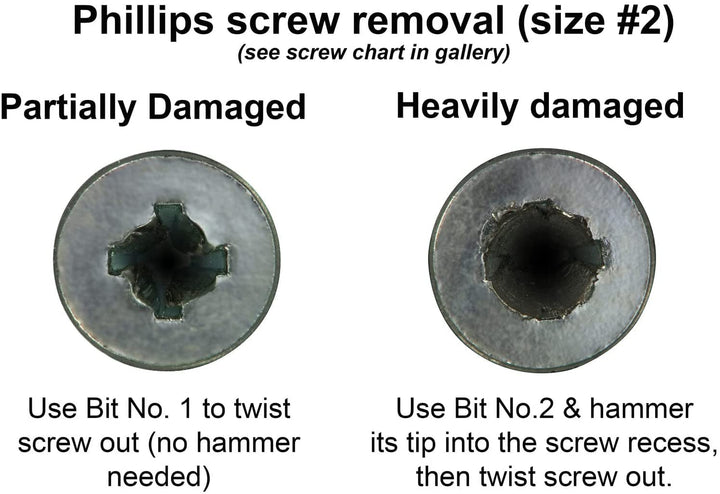 Innovative Rapid Schraubenausdreher/Entferner für Phillips Schrauben (Grösse # 2). Engineer dbz-60g
