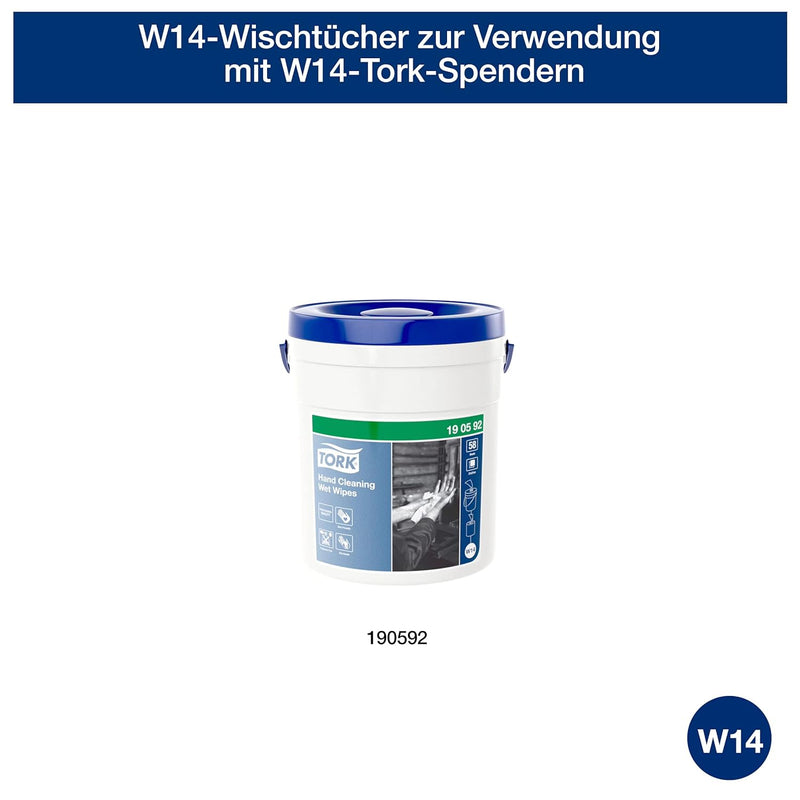 Tork Feuchte Handreinigungstücher Nachfüllung Weiss W14, Saugfähig, 4 × 58 Tücher, 190692