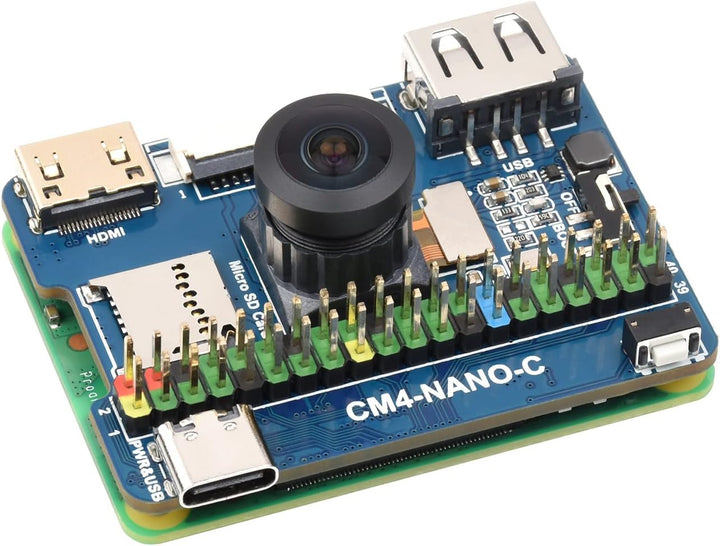 Nano Base Board (C) for Raspberry Pi Compute Module 4 Lite/EMMC, Same Size As The CM4,Standard CM4 S