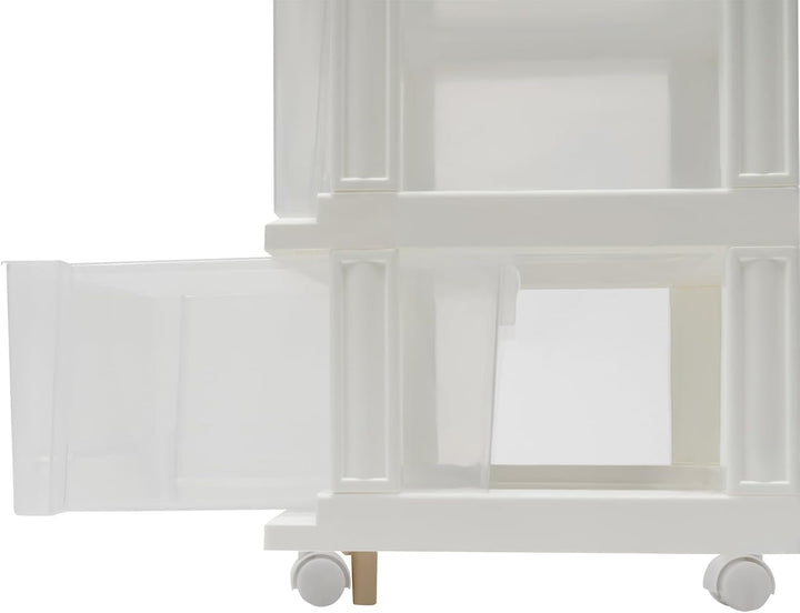 Schubladenturm 5 Schubladen, Schubladenschrank PP Kunststoff Mit Rädern, Schubladenregal Rollcontain