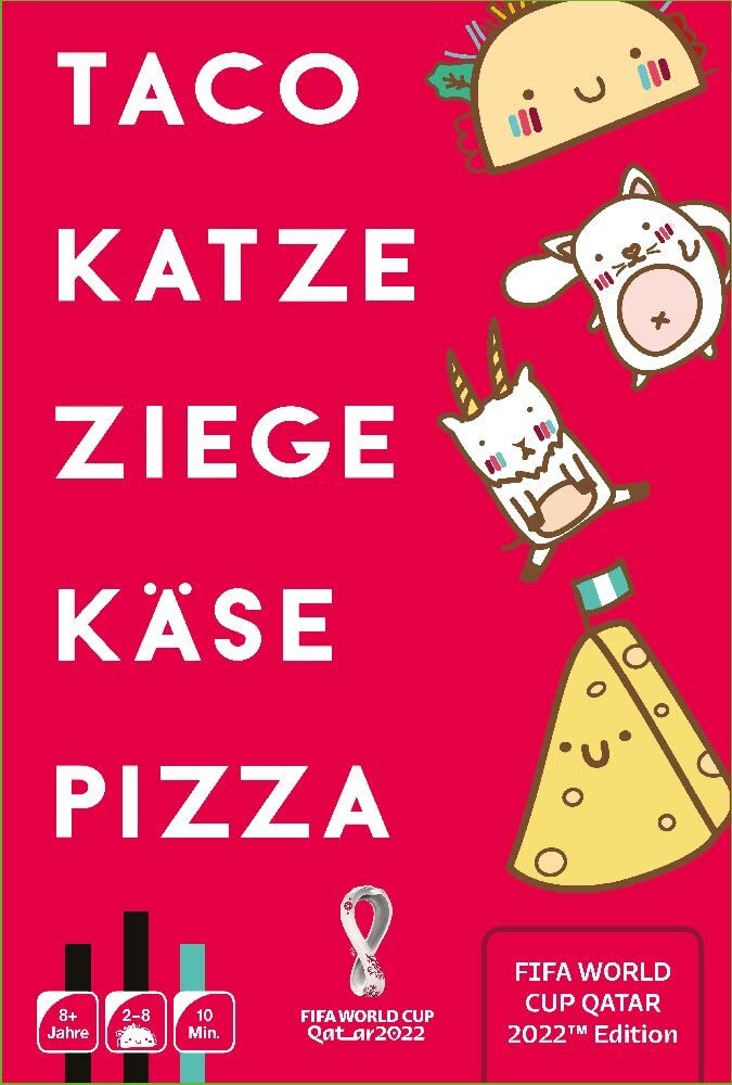 Blue Orange, Taco Katze Ziege Käse Pizza (FIFA-Edition), Partyspiel, Kartenspiel, 2-8 Spieler, Ab 8+