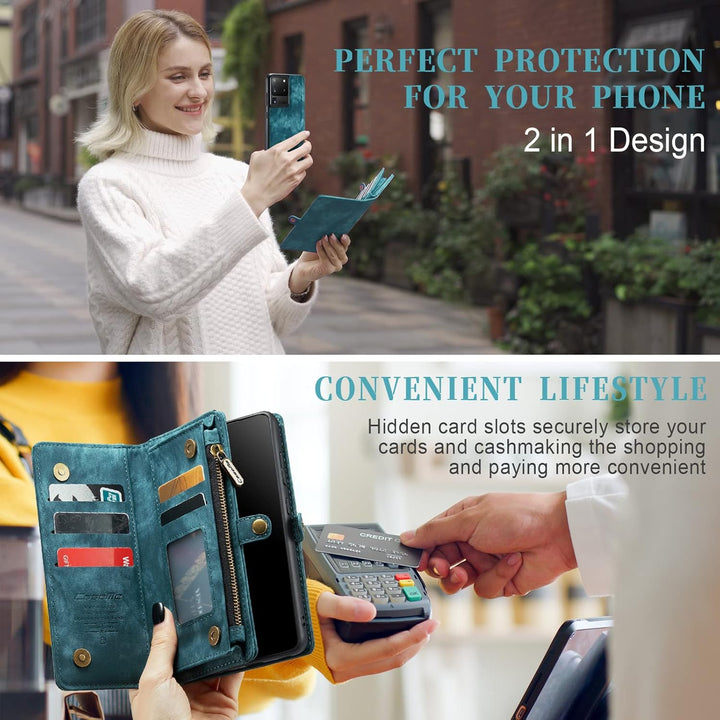 für Galaxy S20 Ultra Hülle, Stossfest Kartenfach Magnetisch Abnehmbare Tasche Handyhülle für Samsung
