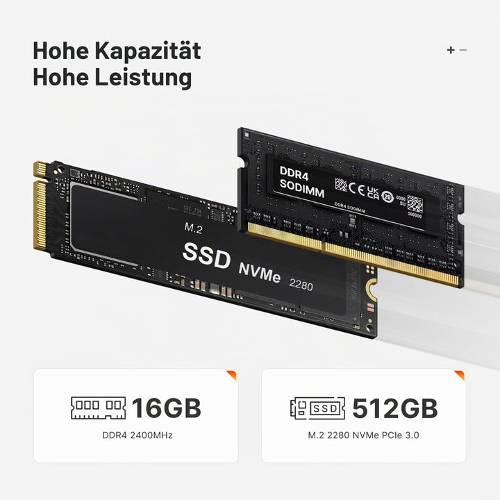 BOSGAME Mini PC, AMD Ryzen 7 5700U (up to 4.3GHz, 8C/16T), Mini Computers DDR4 32GB RAM 512GB NVMe S