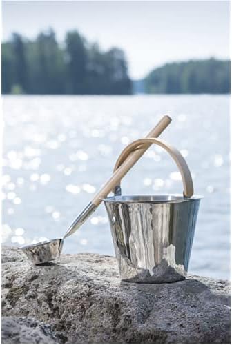 Rento Sauna Bucket and Ladle stainless steel