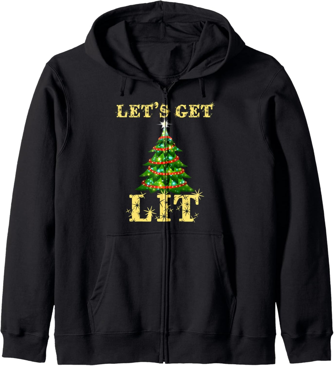 Let's Get Lit Trinken Lustige Weihnachten Kapuzenjacke