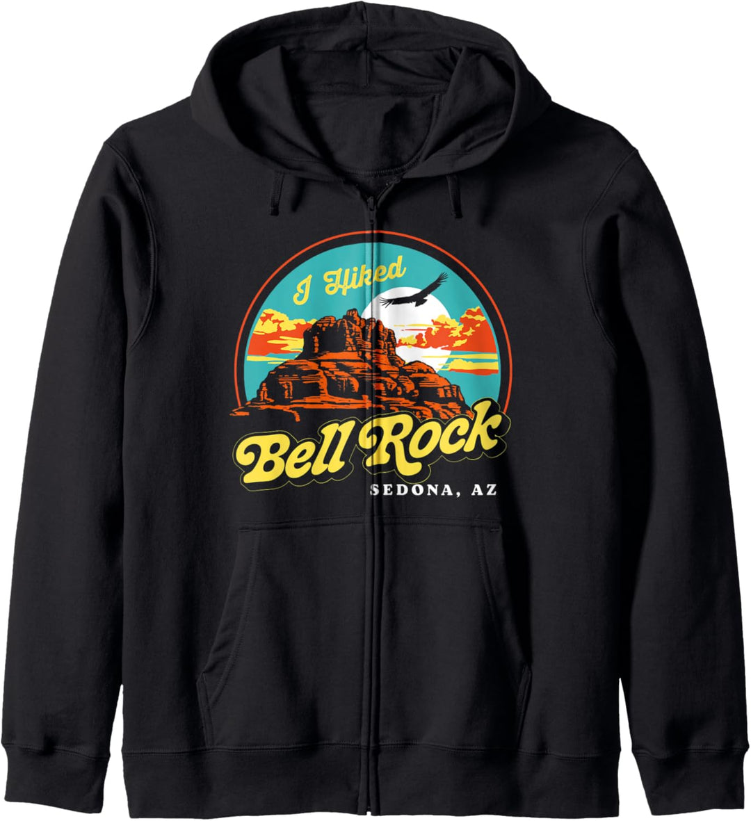 I Hiked Bell Rock Retro Sedona Arizona Vintage Hiking 80s Kapuzenjacke