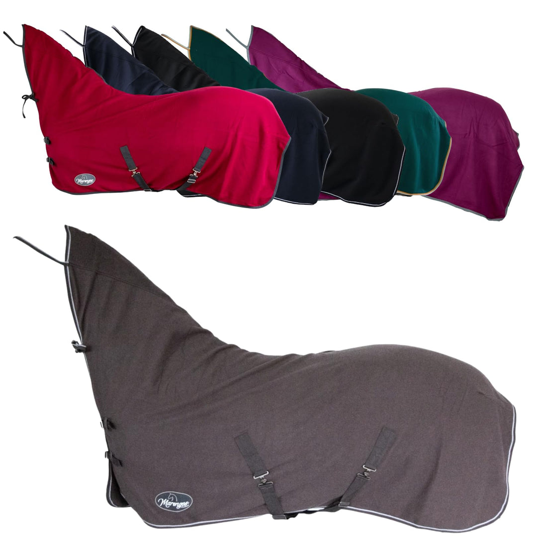 Marengos - Abschwitzdecke Economic mit Halsteil und abnehmbarem Kreuzgurt fürs Pferd ist atmungsakti