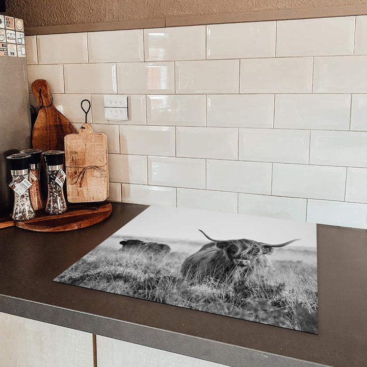 KitchenYeah© Herdabdeckplatte Einteilig Ceranfeld Abdeckplatte Küche Deko | 57x51 cm - Ceranfeldabde