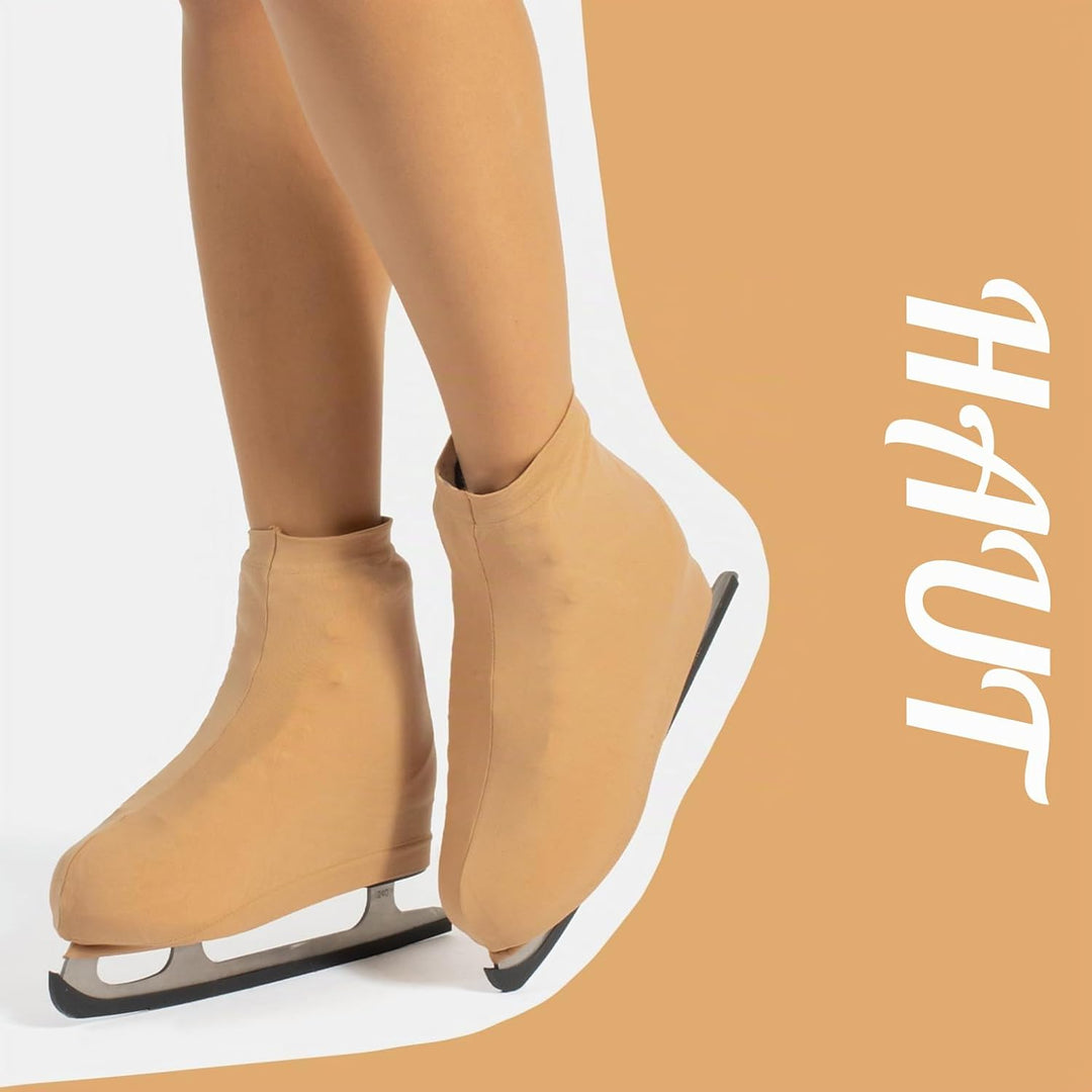 CALZITALY Skates Cover, Rollschuhe und Schlittschuhe Überzieher, Hautfarbe, Karamell, Schwarz, Schuh