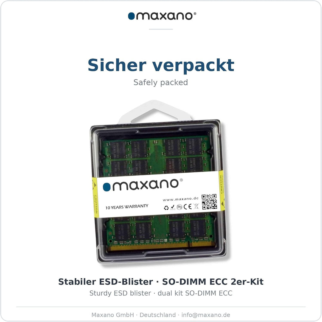 Maxano 32GB Kit 2X 16GB RAM kompatibel mit Synology DiskStation DS923+ (PC4-21300 SO-DIMM ECC Arbeit