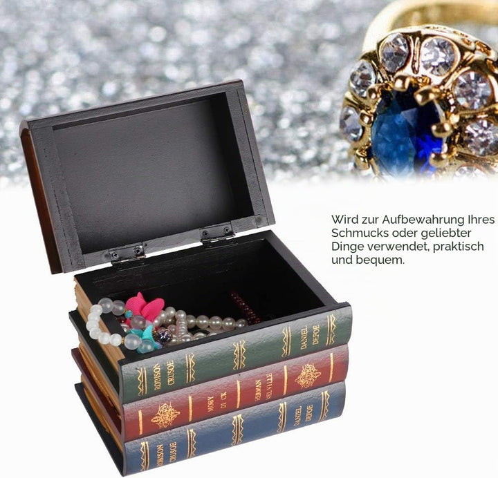 Falsche Buchbox 16 x 14 x 19 cm Vintage Europäischen Stil Deko Schmuck Aufbewahrung Buchboxen Gefäls