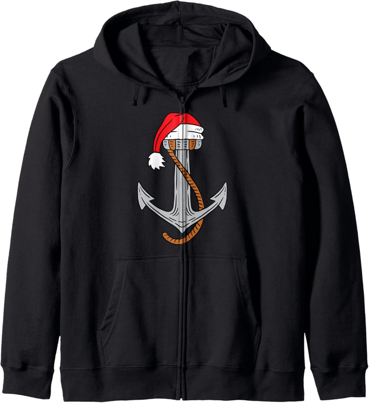 Anker Segler Weihnachtsmütze Weihnachtsshirt Weihnachten Kapuzenjacke