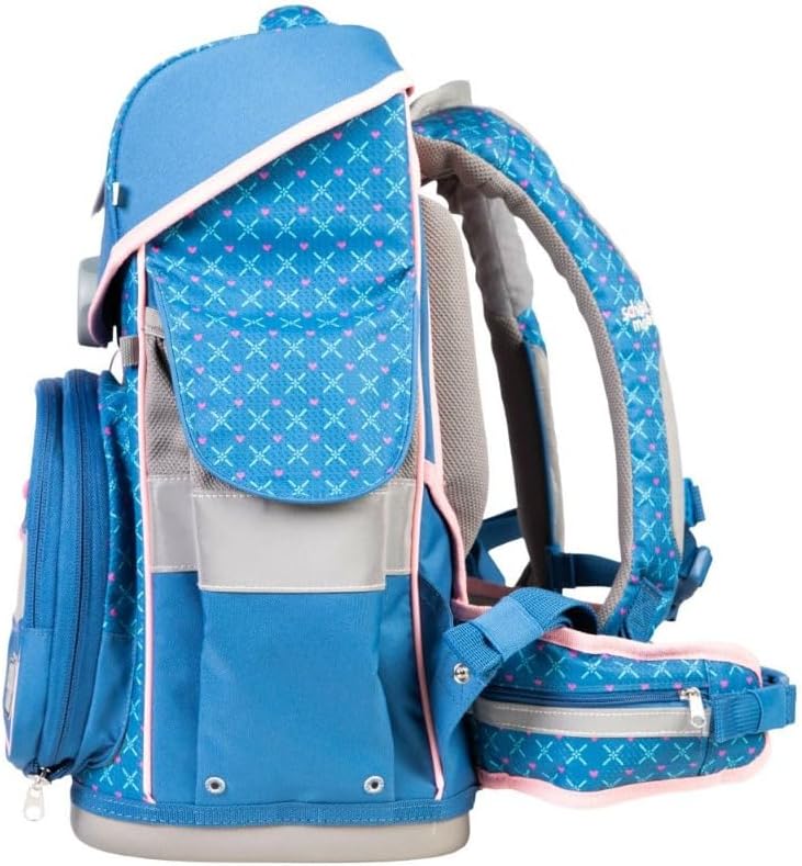SCHOOL-MOOD Timeless Pro Schulranzenset 7-teilig 23,5L Stauraum, ergonomisches Easy Fit System für 1