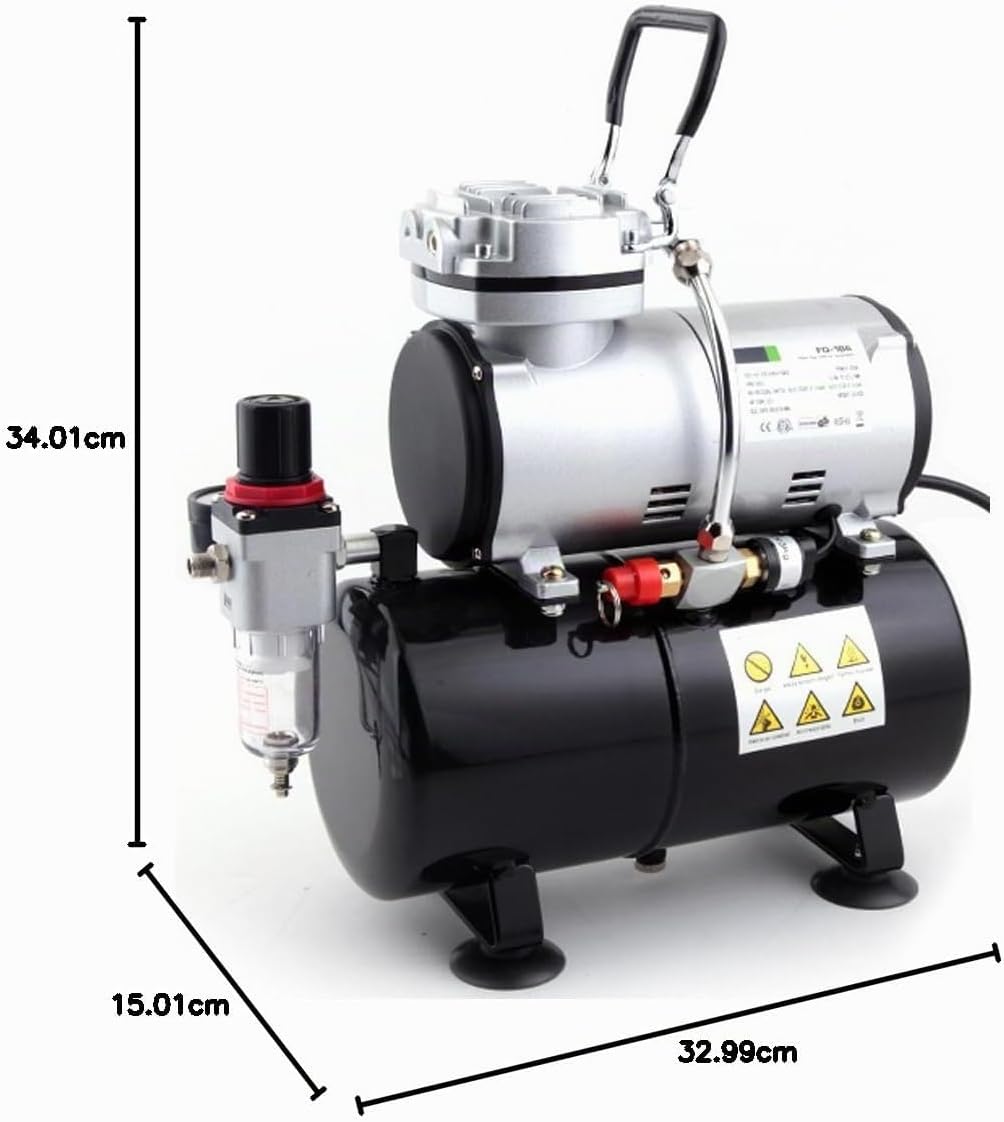 Fengda FD-186 Airbrush Kompressor mit Lufttank/Mächtig Luftstrom und Luftdruck/Druckbehälter/ 4 bar