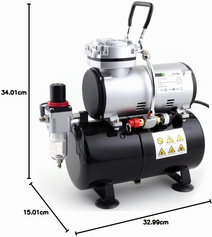 Fengda FD-186 Airbrush Kompressor mit Lufttank/Mächtig Luftstrom und Luftdruck/Druckbehälter/ 4 bar