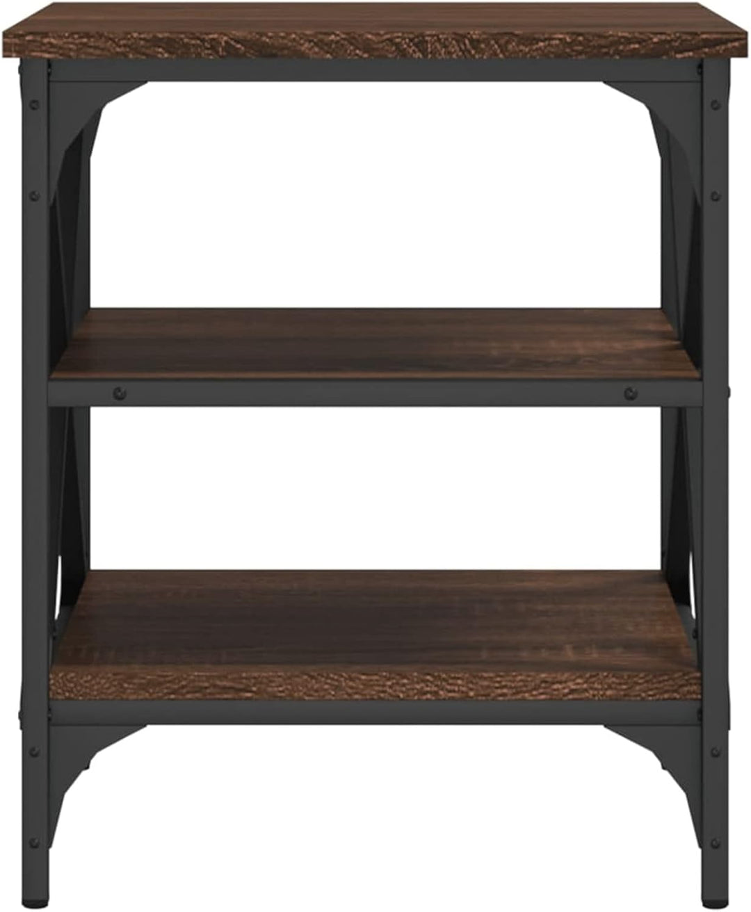 Tidyard 2 STK. Beistelltisch Couchtisch Wohnzimmertisch Sofatisch Coffee Table Braune Eiche 40x42x50