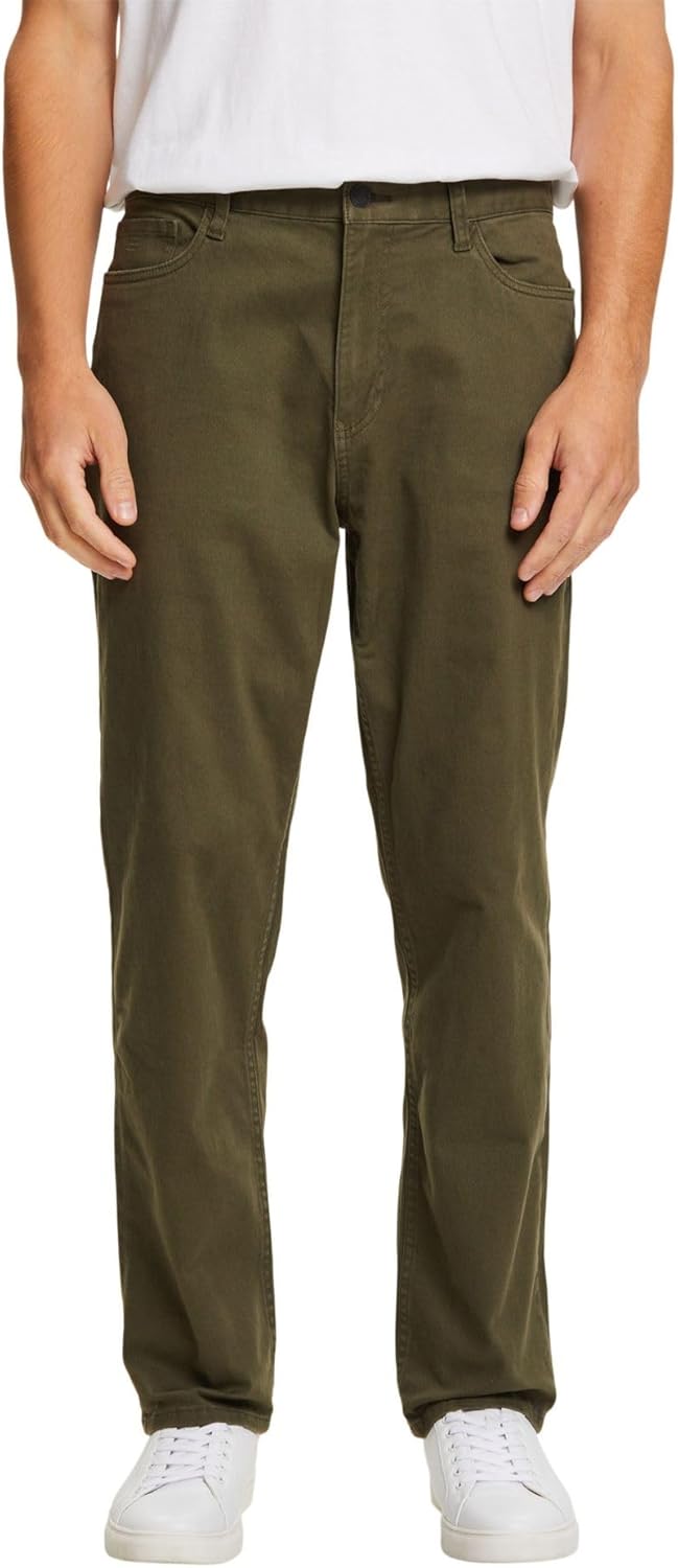 ESPRIT Klassische Hose mit gerader Passform 34W / 34L Dark Khaki, 34W / 34L Dark Khaki