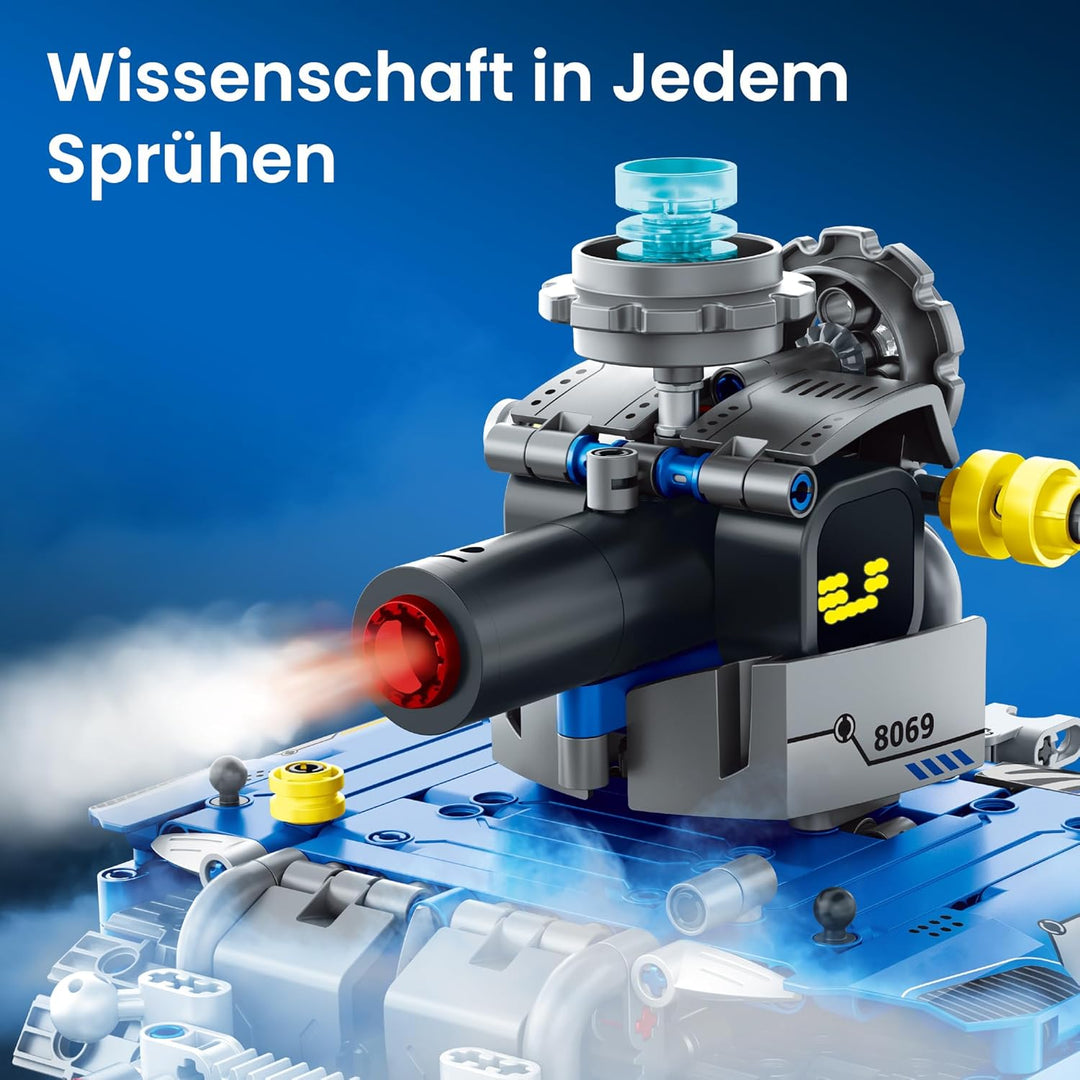 Sillbird Technik Roboter Kinder Bauspielzeug, 5-in-1 RC Technic Programmierbares Roboticset, Wall Ro