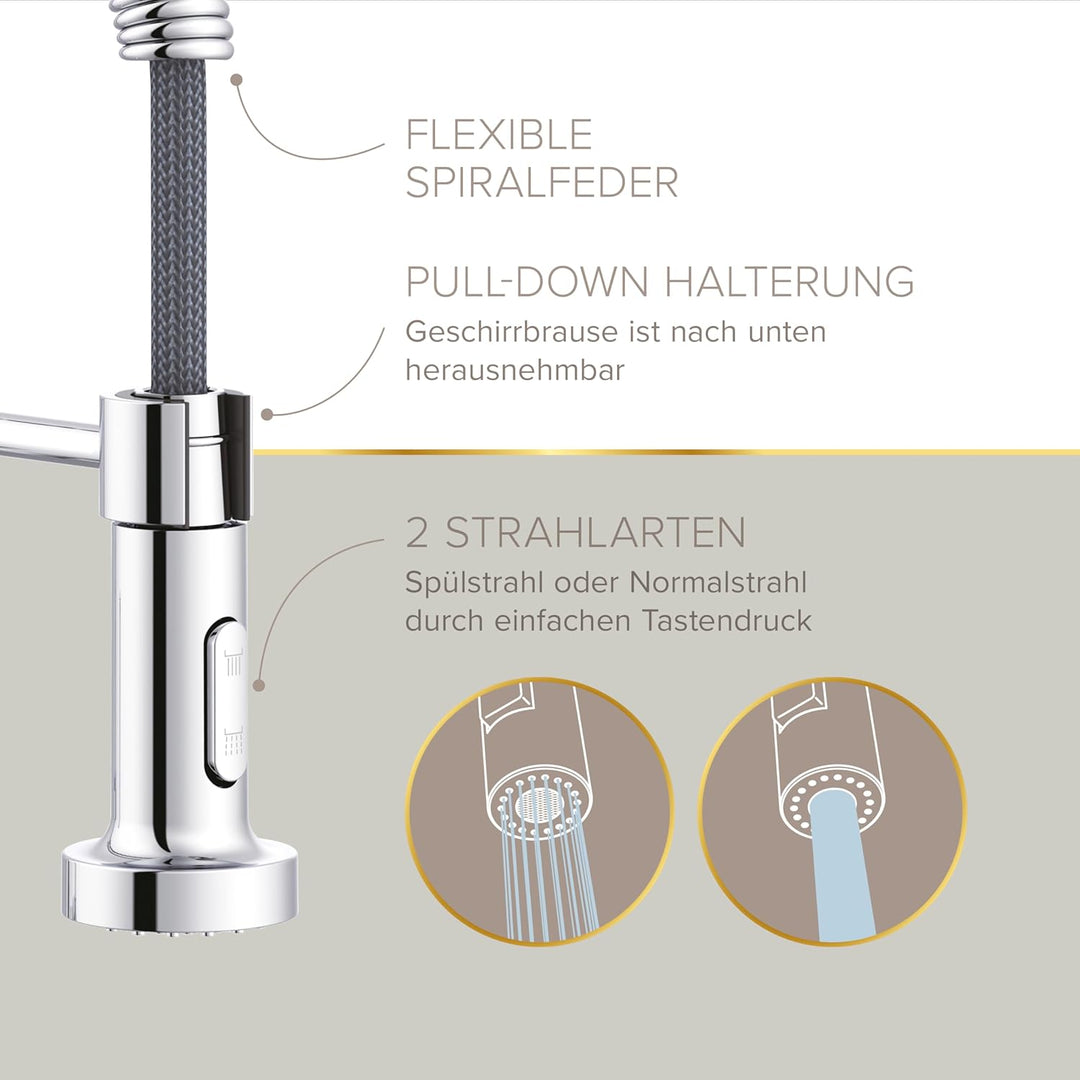 Lenz NOVA Küchenarmatur chrom 46070902, Chrom