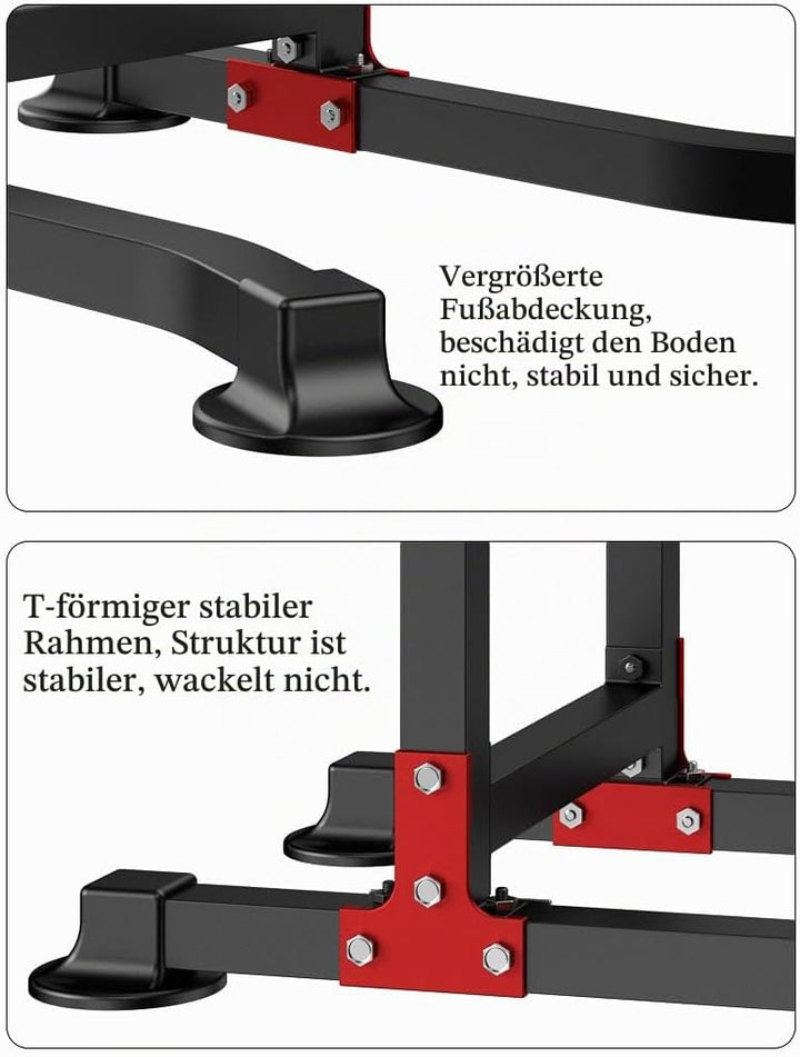 EASY BIG Power Tower Dip Station Pull Up Bar - Mehrzweck-Heimtrainingsgerät mit Verstellbarer Höhe u