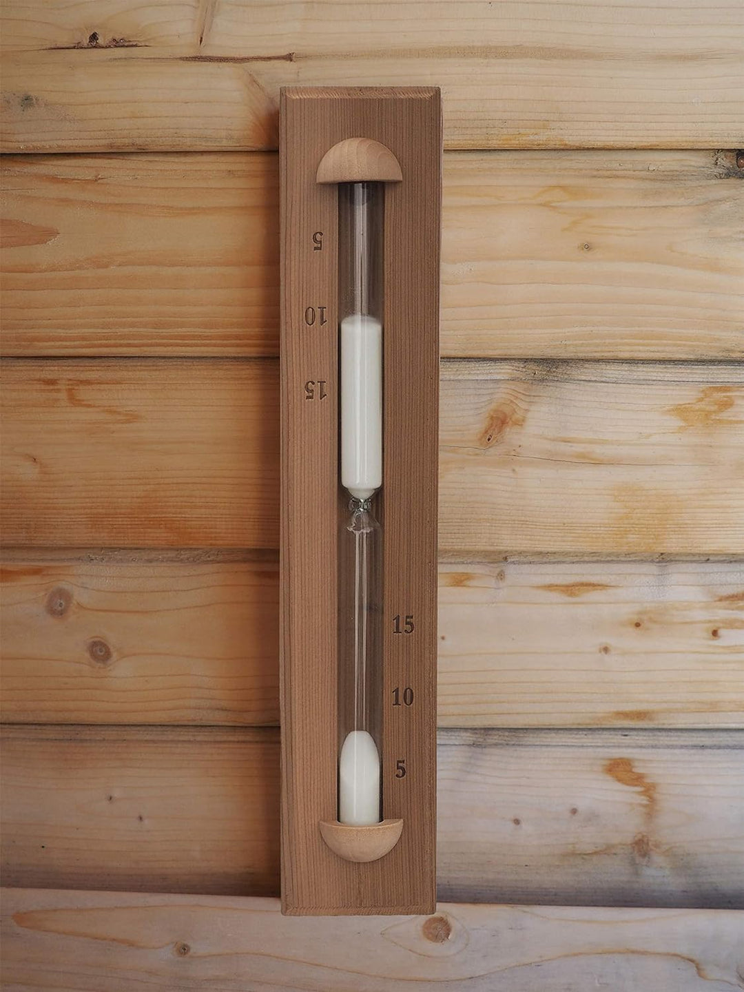 Home Sauna Experience Hse Deluxe Cedar Wand- Rotating Sauna Sand Timer 15 Minuten Weiss 15 Minutes W