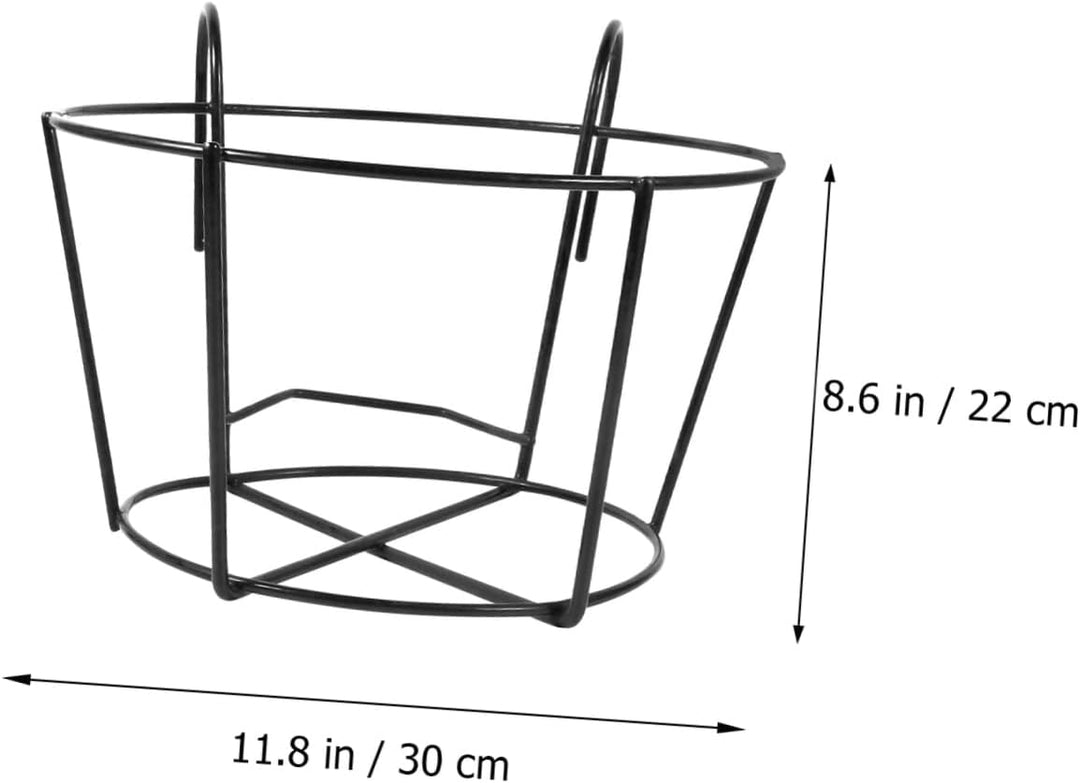 Happyyami 2 Stück Schwarze Metallbügel Metallregalhalterungen Pflanzentöpfe Blumentopfbügel Schiene