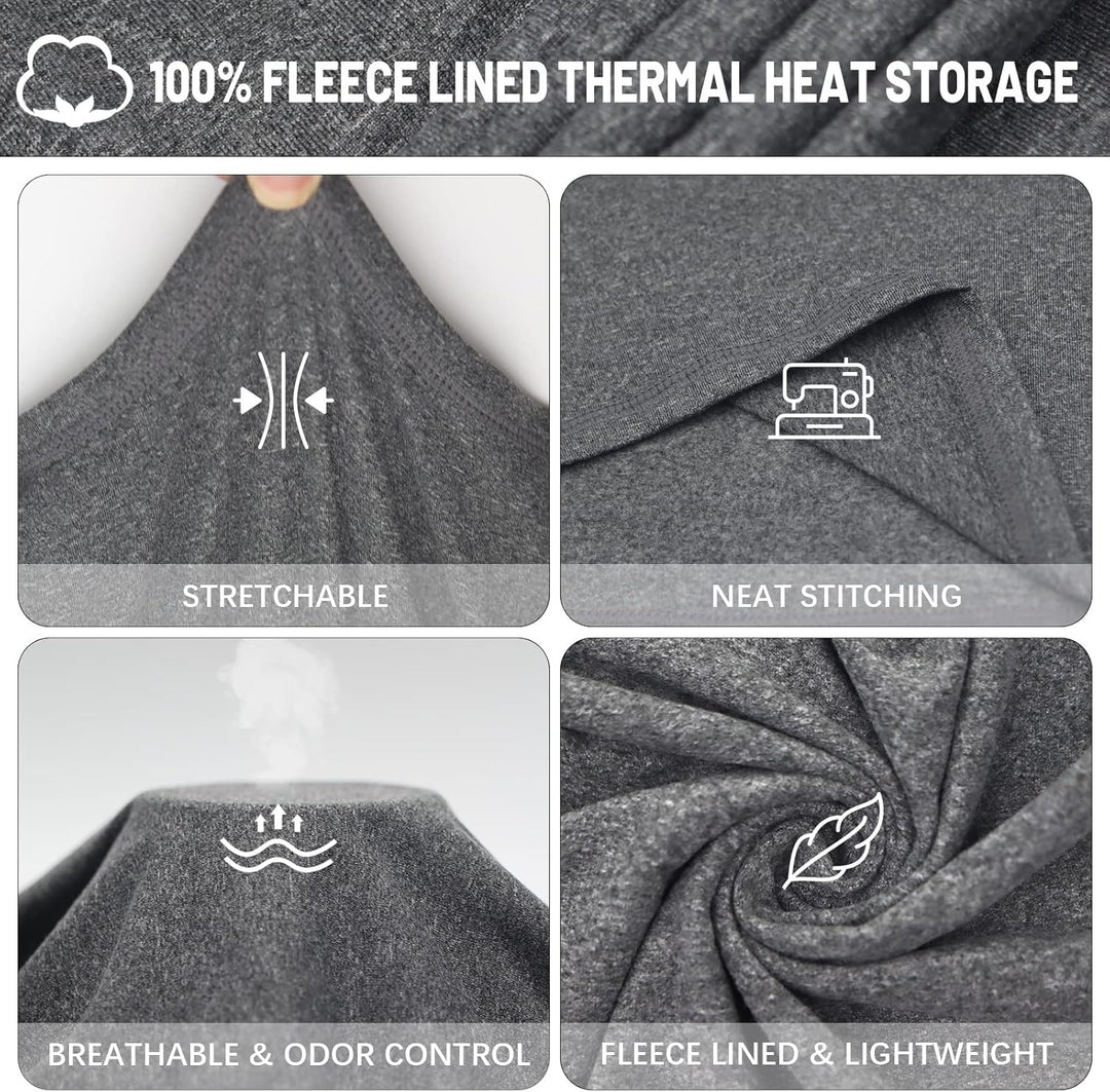 MeetHoo Thermounterwäsche Herren, Funktionsunterwäsche mit Rollkragen Skiunterwäsche Winter Thermowä