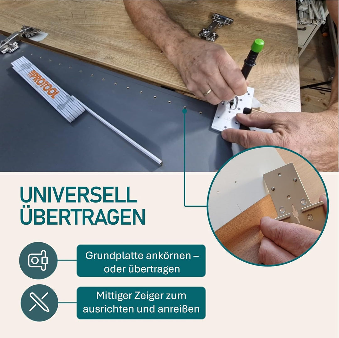 Bohr-Markierer für Topfbänder, Körnerlehre