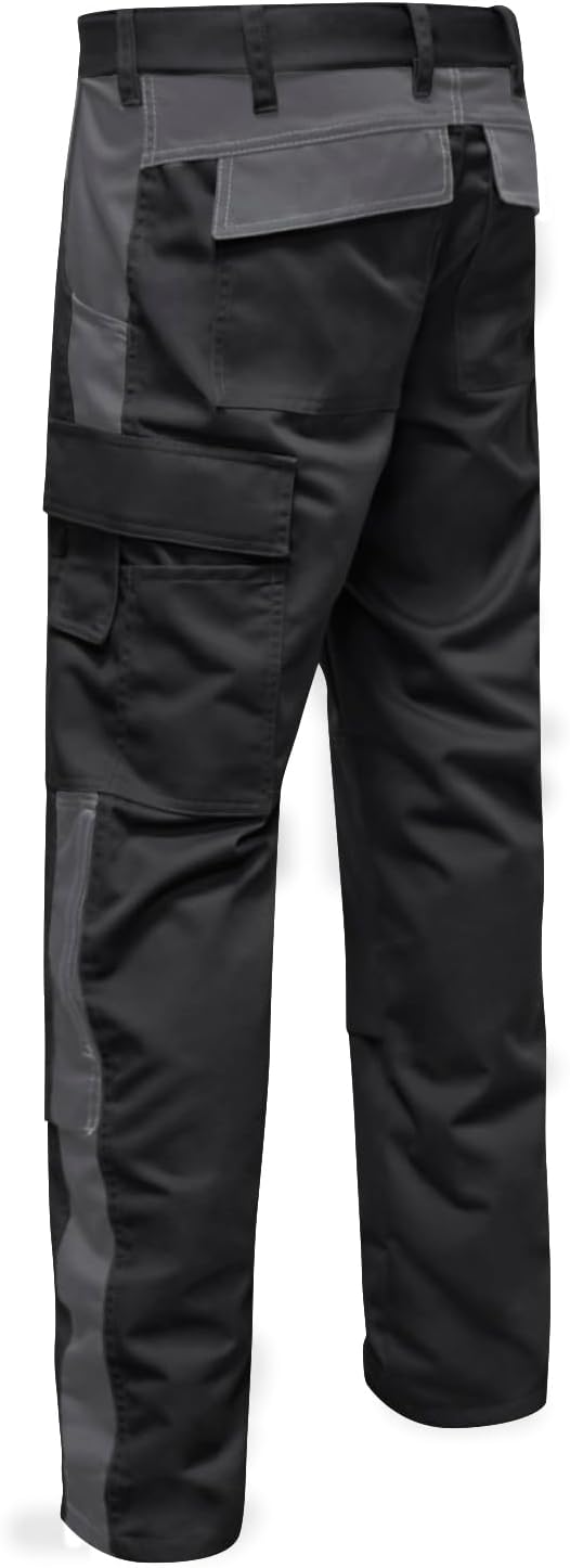 strongAnt Arbeitshose komplett Stretch Männer Berlin Pro Bundhose 42 Schwarz / Grau / 255 G/M², 42 S