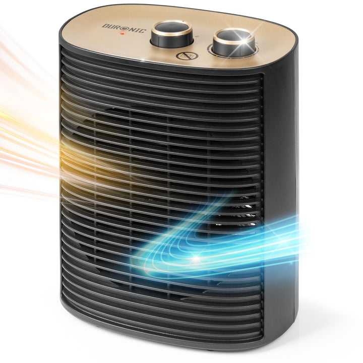 Duronic Heizlüfter, 2000 Watt Elektroheizung für Steckdose, kleine Mini Heizung als Fusswärmer, Elek