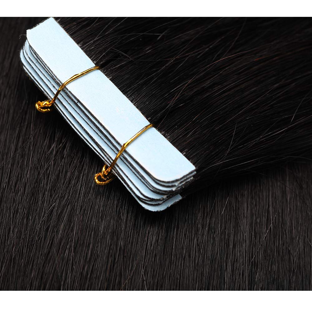 SEGO Tape Extensions Echthaar Haarverlängerung 20 Tressen/30 g Klebeband Band in Haarverlängerung Kl